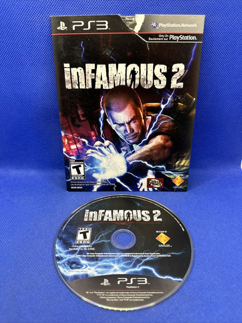 *PROMO* inFamous 2 (Sony PlayStation 3, 2011) PS3 NFR w/ Cardboard Sleeve Tested