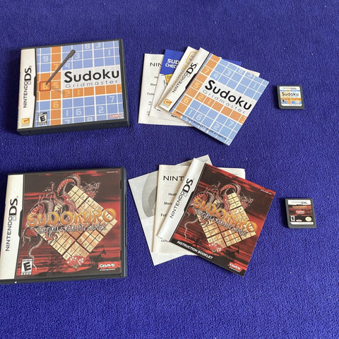 Lot Of Sudoku NDS Games (Nintendo DS) Grid master Sudokuro - Complete Tested!