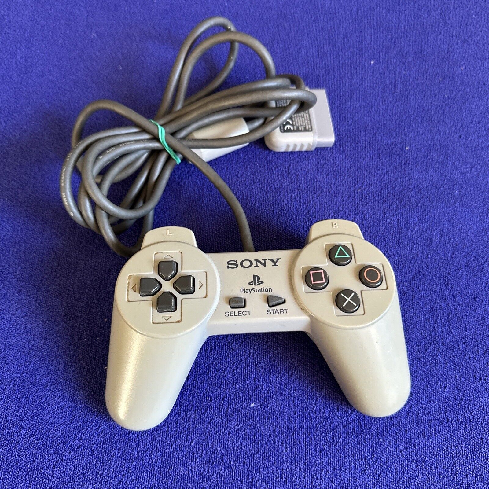 Sony Playstation PS1 Original Analog Gray Wired Controller SCPH-1080 ...