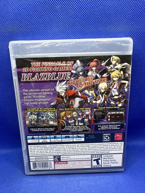 NEW! BlazBlue: Chrono Phantasma Extend (Sony PlayStation 3) PS3 Factory Sealed!