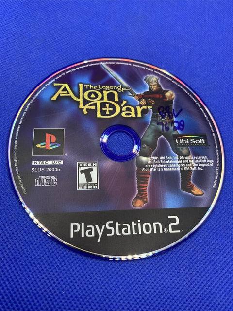 Legend of Alon D'ar (Sony PlayStation 2, 2001) PS2 Tested + Working!