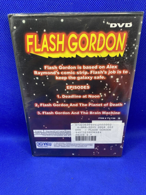 NEW! Flash Gordon 3 Episode DVD - 2004 Steve Holland, Factory Sealed!