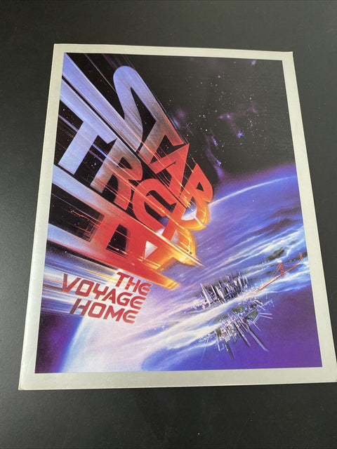 Vintage OffIcial Star Trek The Voyage Home Promotional Poster Cast Sheet Card