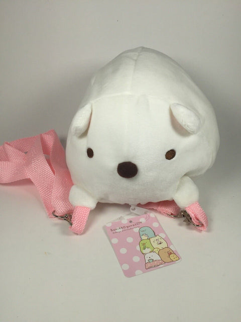 Sumikko Gurashi Shirokuma Plush White Polar Bear Purse Bag w/ Strap - San-X