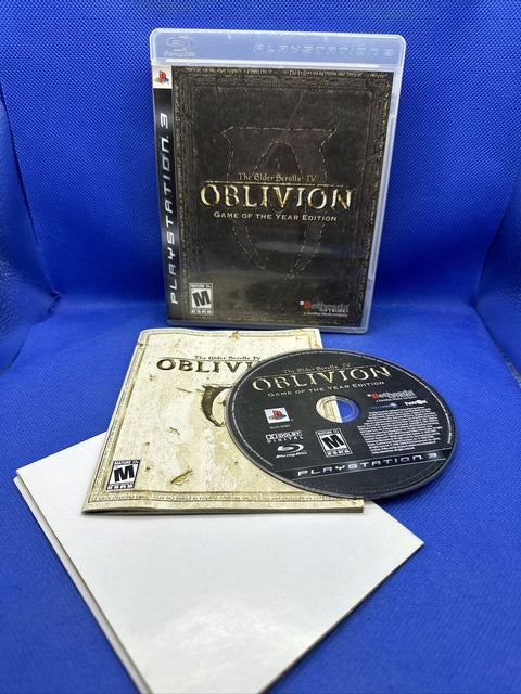 Oblivion Game of the Year Edition Black Label (PS3 PlayStation 3) Complete w Map