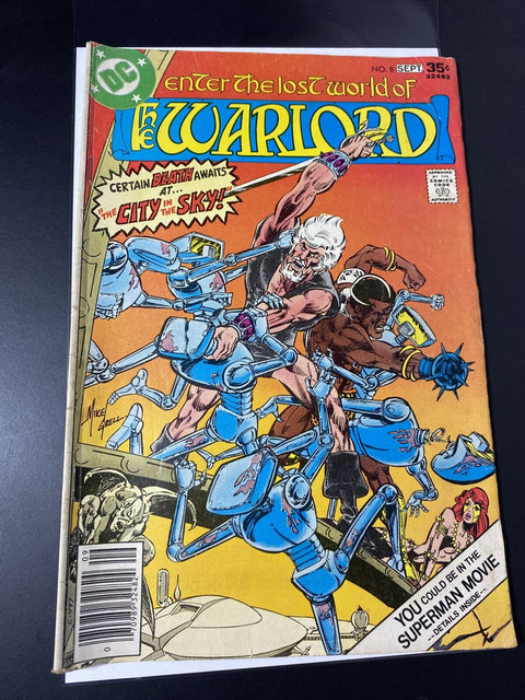 Enter The Lose World Of The Warlord No. # 8 1977 - DC Comics - w/ Board + Bag!