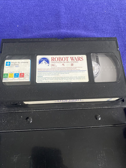 Robot Wars (VHS, 1993) Sci Fi Tape 1st First Release