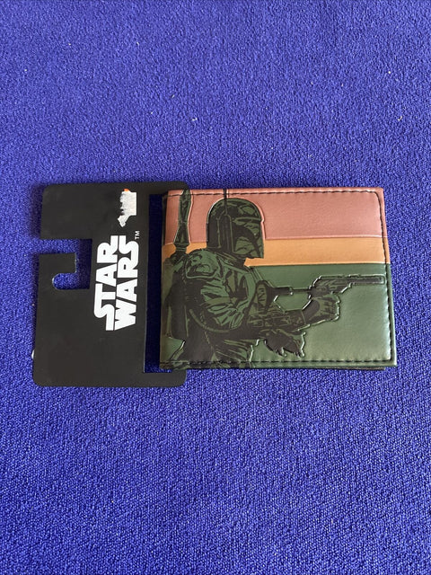 NEW! Star Wars Rogue Assassin Boba Fett Bi Fold Wallet - NWT Official Disney