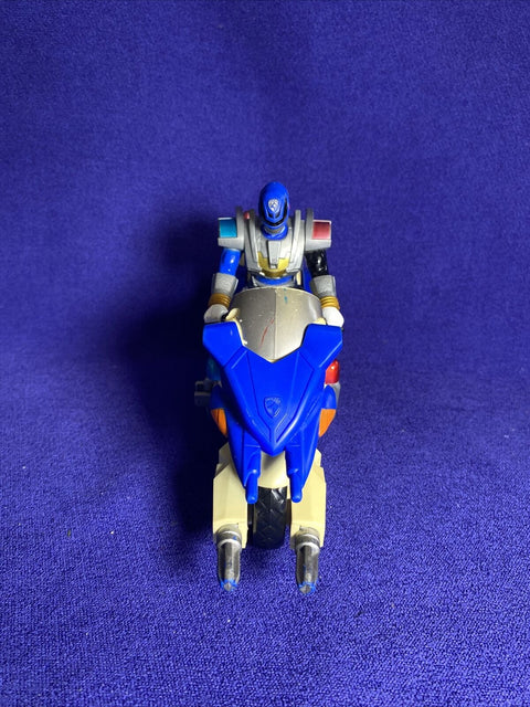 Power Rangers SPD Space Patrol Bike + Figure Lot of 2 - 2004 Bandai Blue + Red