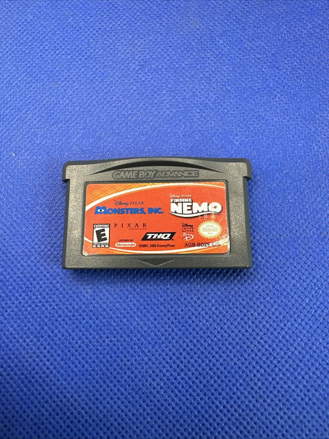 Finding Nemo & Monsters, Inc. (Nintendo Game Boy Advance, 2005) GBA Tested!