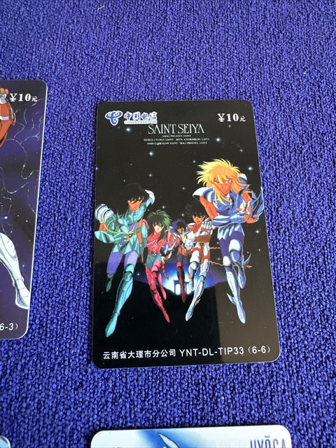 Lot Of 6 Saint Seiya China Telecom Vintage Cards - 2004