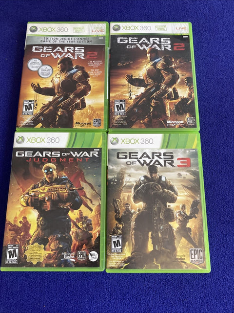 Gears Of War 2 Special Edition 3 + Judgement Bundle Lot (Xbox 360) Tested!