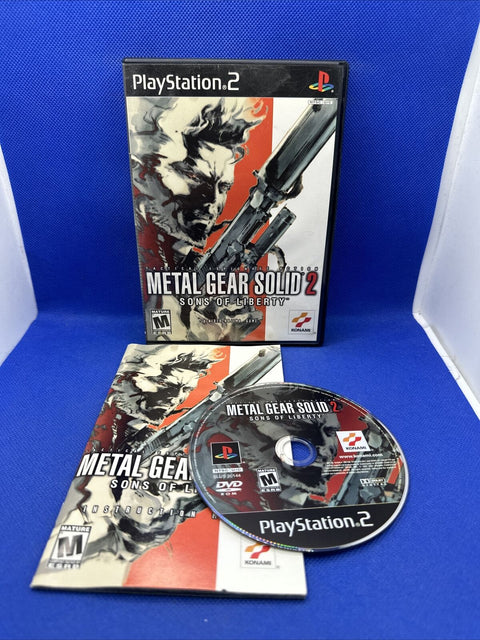 Metal Gear Solid 2: Sons of Liberty - Black Label (PlayStation 2, PS2) Complete!