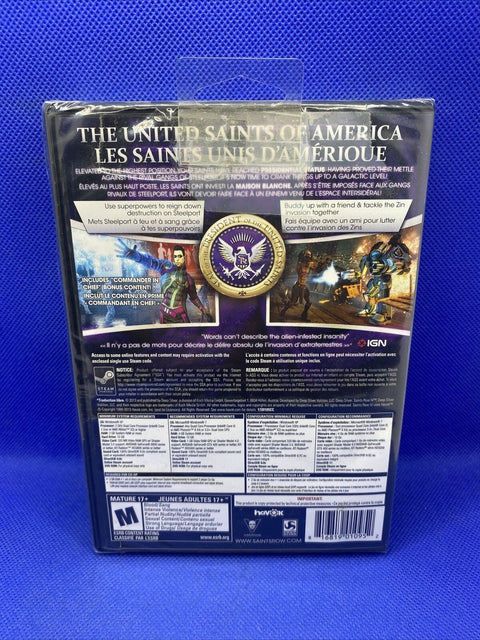 NEW! Saints Row IV PC Commander In Chief Edition - Factory Sealed!