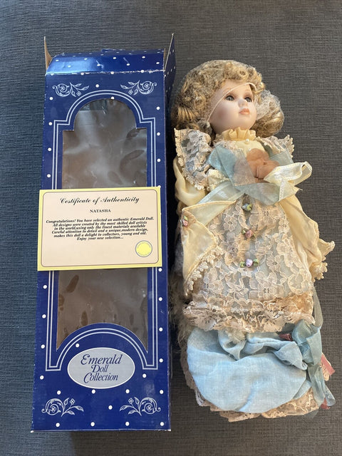 Emerald Porcelain Doll Collection - Natasha w/ Box + Certificate Of Authenticity