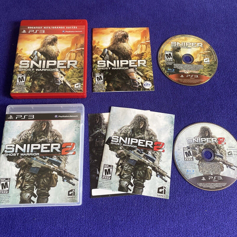 Sniper Ghost Warrior 1 And. 2 Lot PS3 (PlayStation 3) Complete Tested!