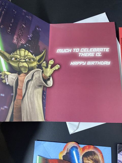 Star Wars Hallmark Birthday Valentine’s Card Lot Of 5 - Yoda, R2D2