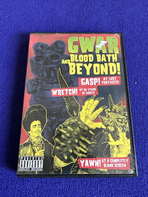 GWAR - Blood Bath and Beyond (DVD, 2006) Tested!