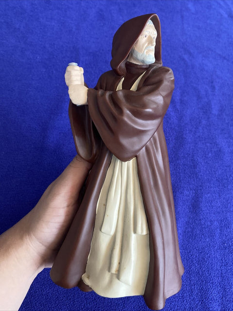 Vintage 1997 Star Wars Obi-Wan Plastic Figure 9.5” - Applause - Missing Saber