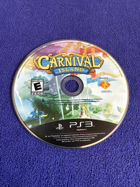 Carnival Island (Sony PlayStation 3, 2011) PS3 Disc Only - Tested!