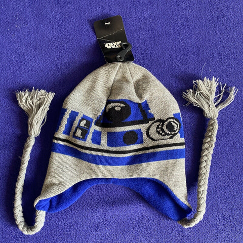 NEW! Star Wars R2D2 Knit Peruvian Winter Beanie Hat Toque NWT w/ Tags