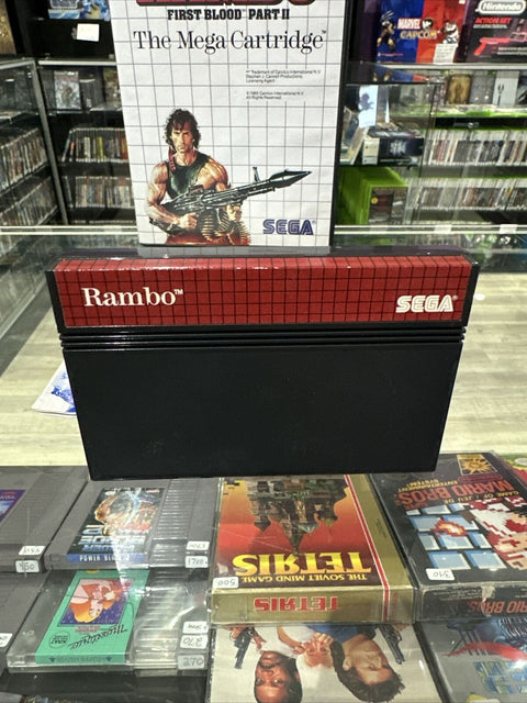 Rambo First Blood Part II 2 - Sega Master System SMS Complete Tested!