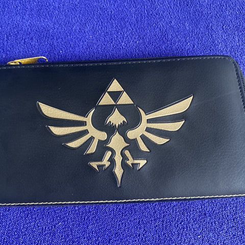 NEW! Legend Of Zelda Skyward Sword Zip Up Faux Leather Purse Wallet w/ Zipper