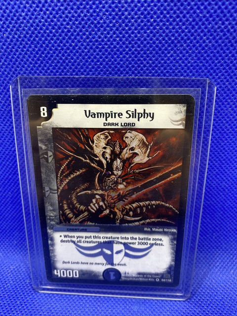 Duel Masters Vampire Silphy Super Rare NM Holo Foil TCG Card 64/110 w/ Toploader