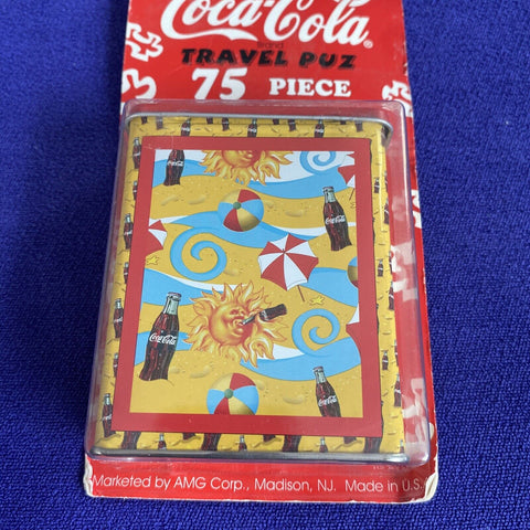 NEW! Vintage Coca-Cola Coke Travel Puzzle 75 Piece - 1999 Factory Sealed 7” X 9”