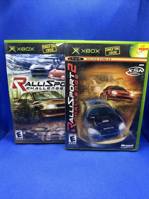 RalliSport Challenge 1 + 2 Lot (Microsoft Original Xbox) Both Complete + Tested!