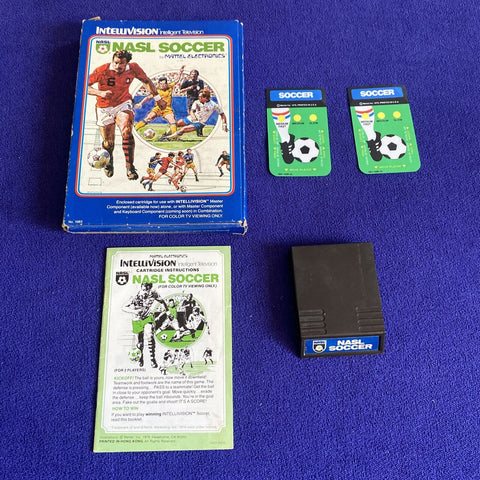 NASL Soccer - Intellivision Mattel - Complete in Box CIB w/ Overlays