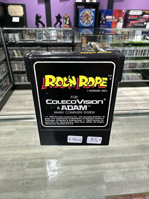 Roc 'N Rope (Colecovision, 1984) Authentic Cartridge + Manual Only - Tested
