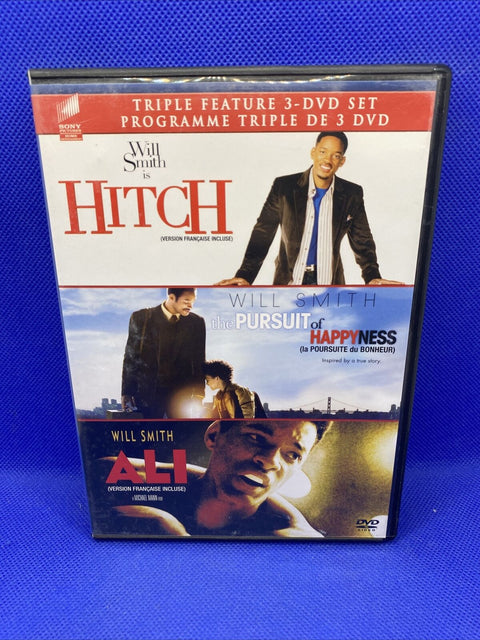 Hitch The Pursuit of Happyness Ali (Triple Feature, DVD) Will Smith