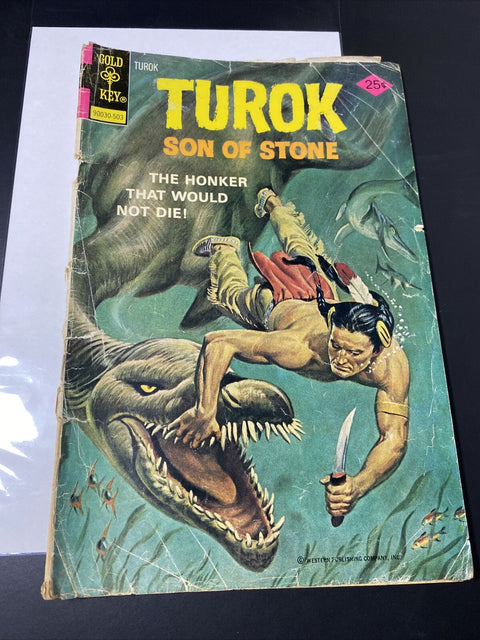 Turok Son Of Stone No. # 95 1975 - Gold Key Comics - w/ Board + Bag!