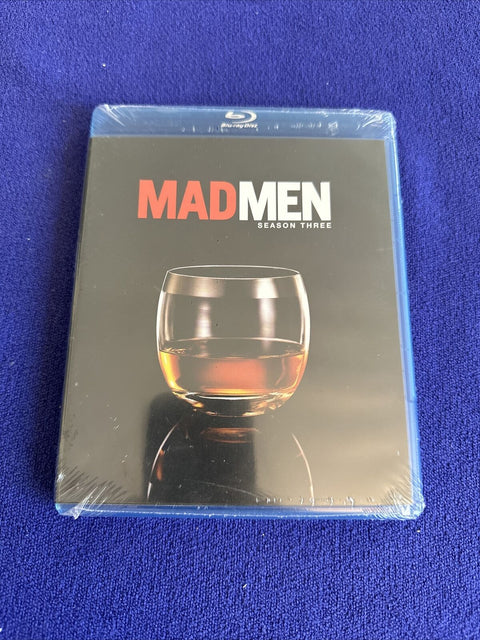 NEW! Mad Men: Season Three (Blu-ray Disc, 2010, 3-Disc Set) Factory Sealed!