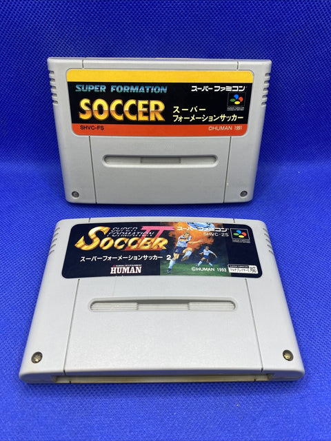 Super Formation Soccer 1 + II 2 Lot - Nintendo Super Famicom Japan Import - SFC