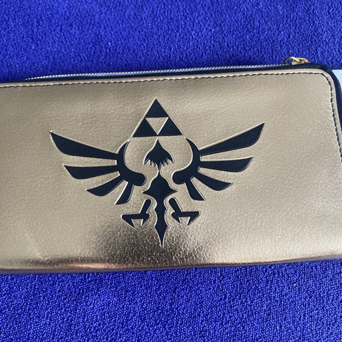 NEW! Legend Of Zelda Skyward Sword Zip Up Faux Leather Purse Wallet w/ Zipper