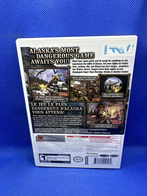 Remington Super Slam Hunting: Alaska (Nintendo Wii, 2011) CIB Complete - Tested!