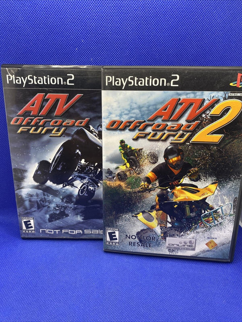 ATV Offroad Fury 1 + 2 Lot Black Label (PlayStation 2) PS2 CIB Complete Tested