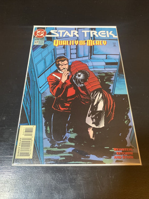 Star Trek No. #67 Quality Of Mercy 1995 - DC Comics Direct Sales, w/ Board + Bag