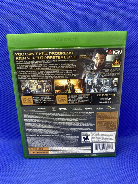 Deus Ex: Mankind Divided - Day One Edition (Microsoft Xbox One, 2016) Tested!