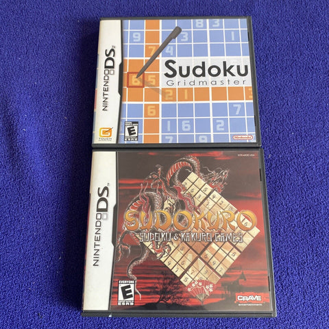 Lot Of Sudoku NDS Games (Nintendo DS) Grid master Sudokuro - Complete Tested!