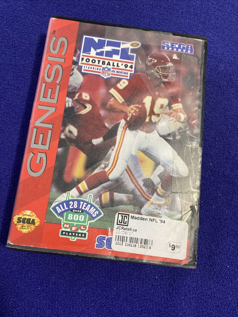 Huge Lot of 6 NFL Football Madden Games for Sega Genesis - Boxed + Tested