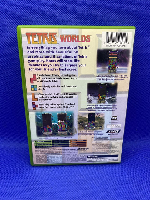 Tetris Worlds (Microsoft Original Xbox, 2003) CIB Complete, Cleaned, Tested!