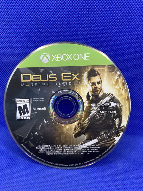 Deus Ex: Mankind Divided - Day One Edition (Microsoft Xbox One, 2016) Tested!