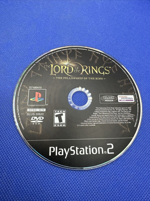 Lord of the Rings: Fellowship of the Ring (PlayStation 2, 2002) PS2 Complete