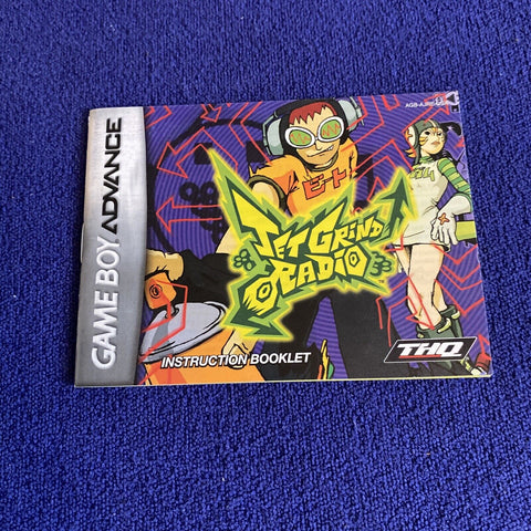 Jet Grind Radio (Nintendo Game Boy Advance, 2003) GBA Box, Manual + Poster ONLY