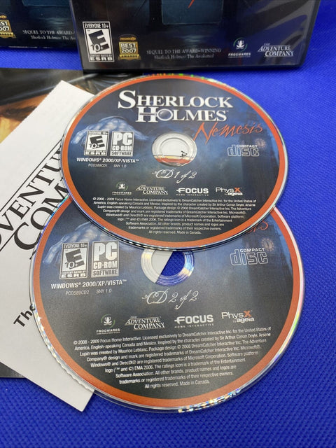 Sherlock Holmes: Nemesis (PC, 2008) CIB Complete Tested Working!