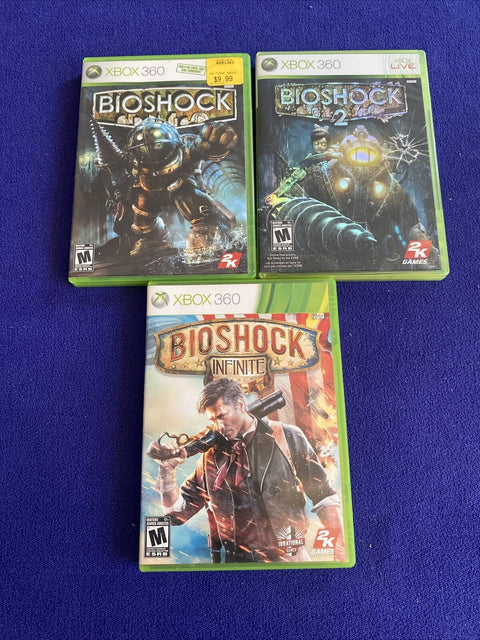 BioShock Trilogy Lot (Xbox 360) 1 2 + Infinite - Tested!