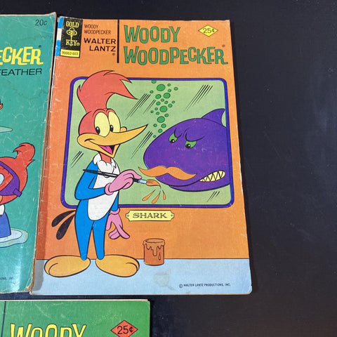 Lot Of 3 Vintage Gold Key Comics 1970s - Woody Woodpecker # 131, 149, 151